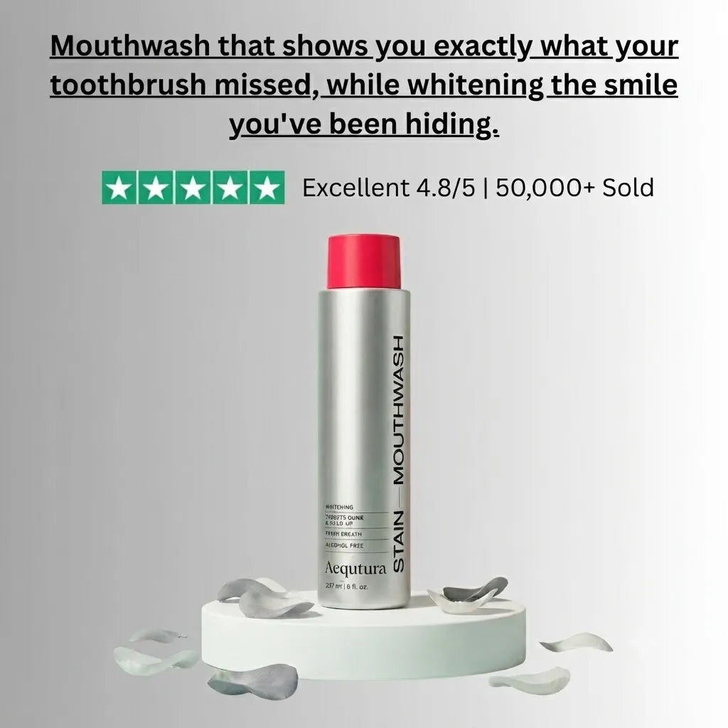 Stain Whitening Mouthwash - Deep Clean Brightening Rinse