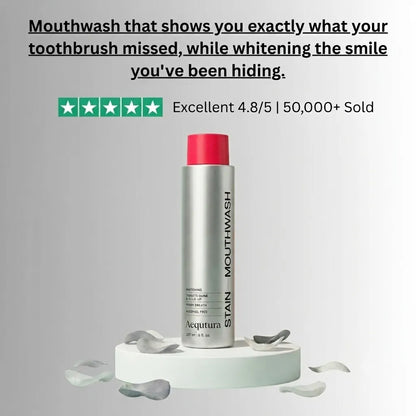 Stain Whitening Mouthwash - Deep Clean Brightening Rinse